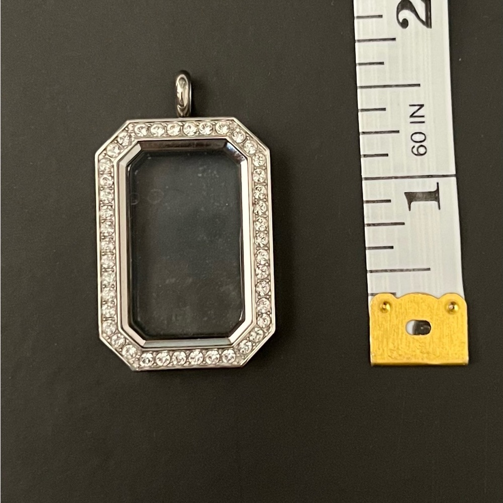 Origami Owl Large Rectangular Silver Locket With … - image 2